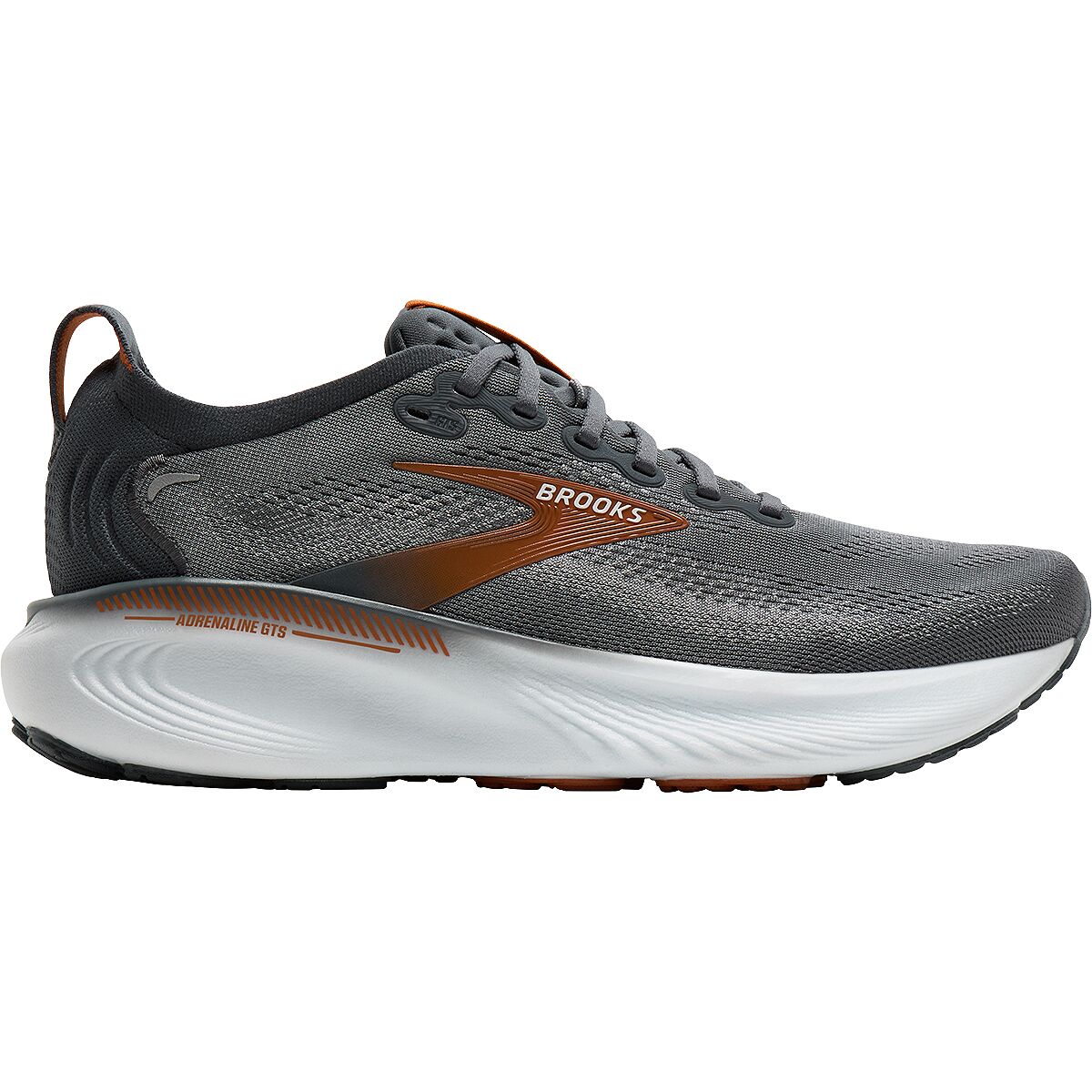 Image of Brooks Adrenaline GTS 25 Running Shoe - Men's Turbulence/Bombay Brown/Grey, 12.0