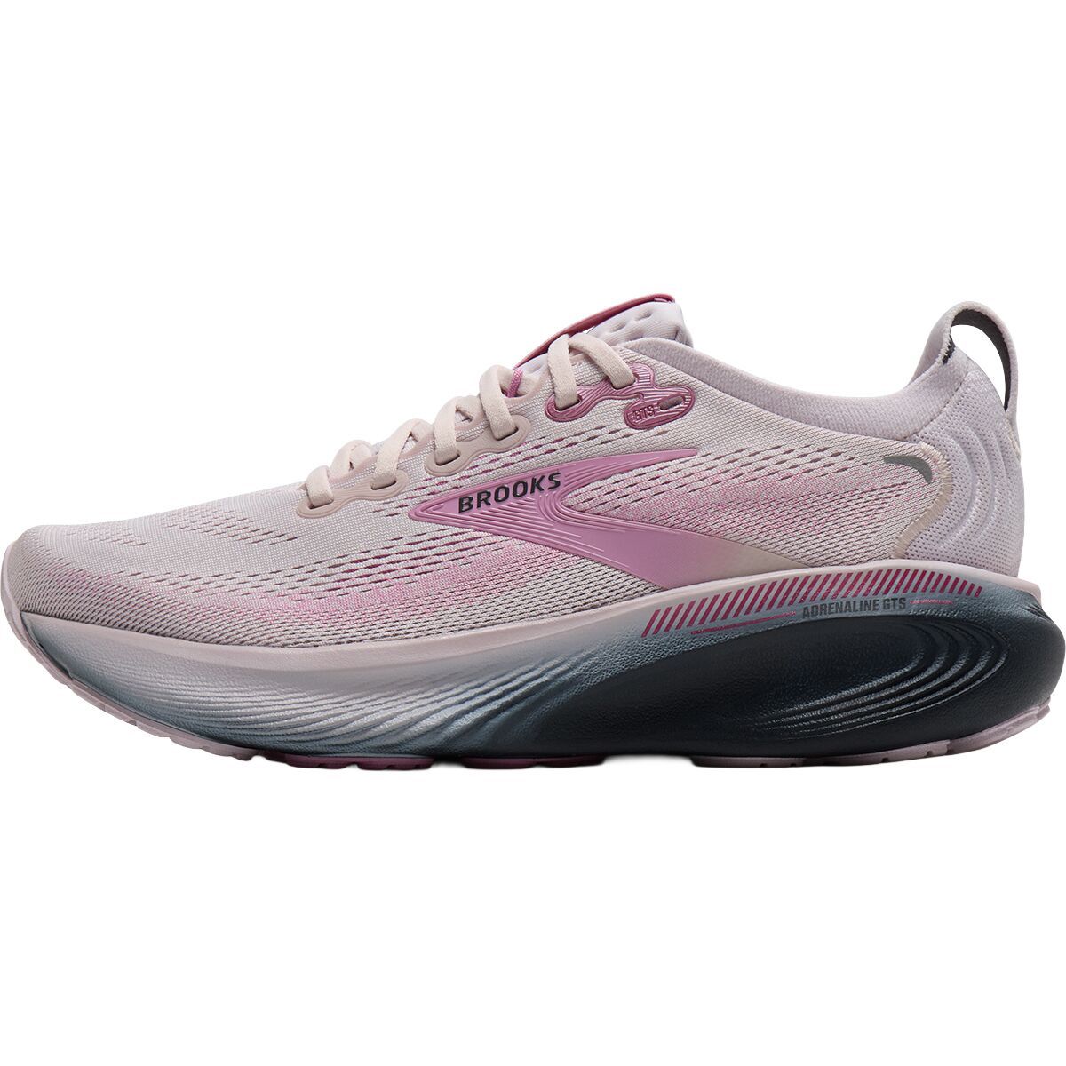 Image of Brooks Adrenaline GTS 25 Running Shoe - Women's Mauve/Ebony/Pink, 7.0