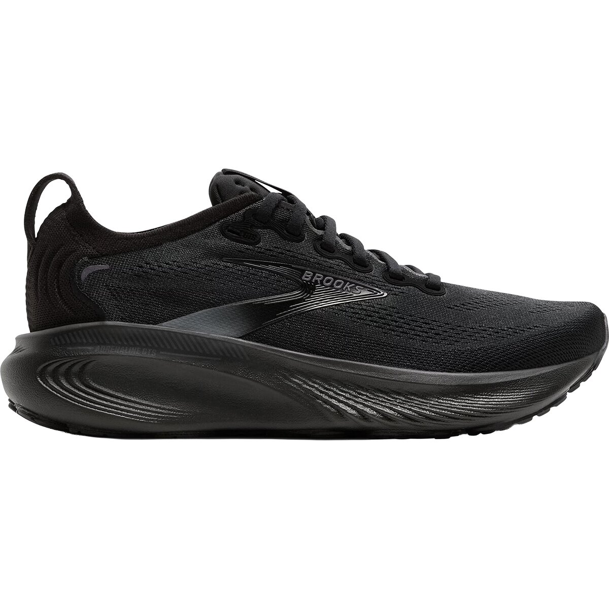 Image of Brooks Adrenaline GTS 25 Wide Running Shoe - Men's Black/Black/Ebony, 11.0
