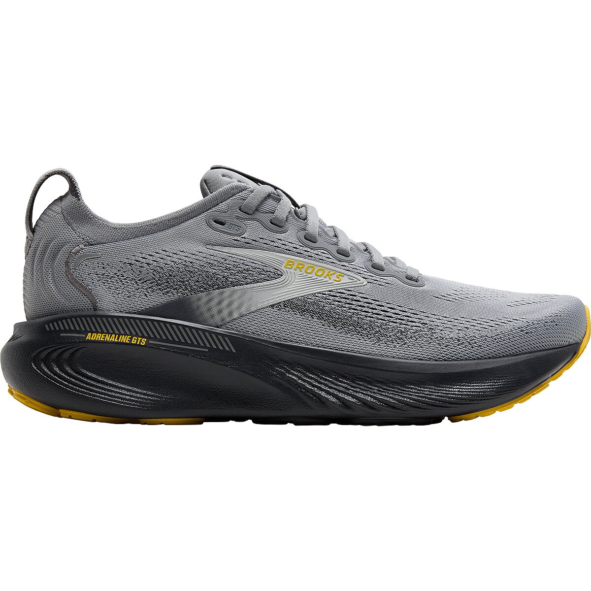 Image of Brooks Adrenaline GTS 25 Wide Running Shoe - Men's Primer Grey/Ebony/Jasmin, 10.5