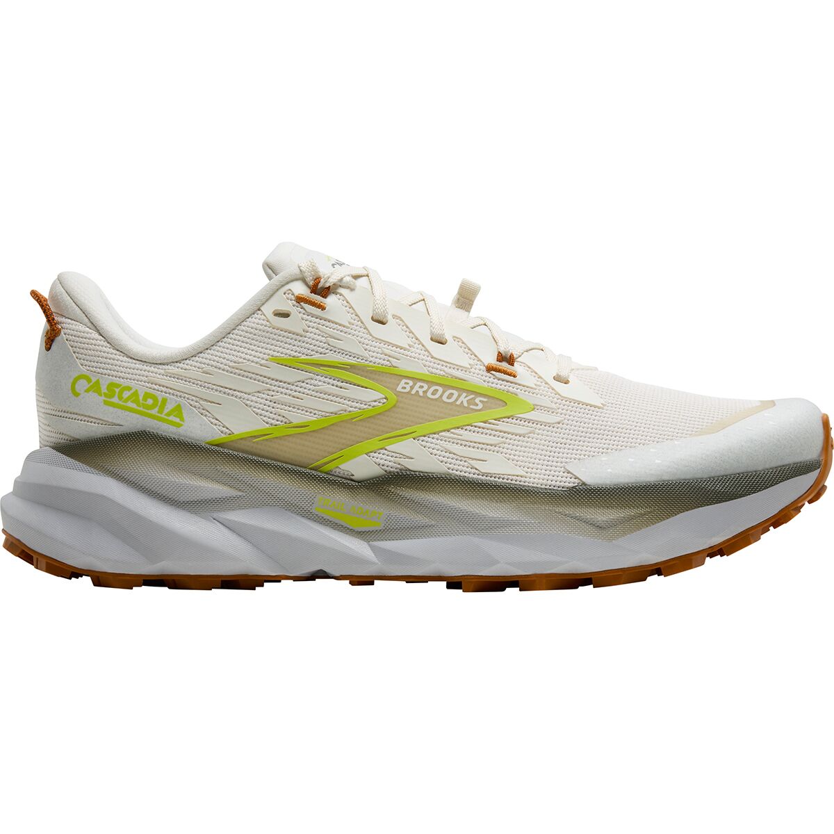 Brooks Cascadia 19 Trail Running Shoe - Men's Coconut/Olive/Ginger