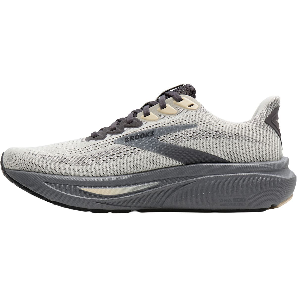 Image of Brooks Ghost 17 Running Shoe - Men's Vaporous Grey/Primer/Sand, 11.5
