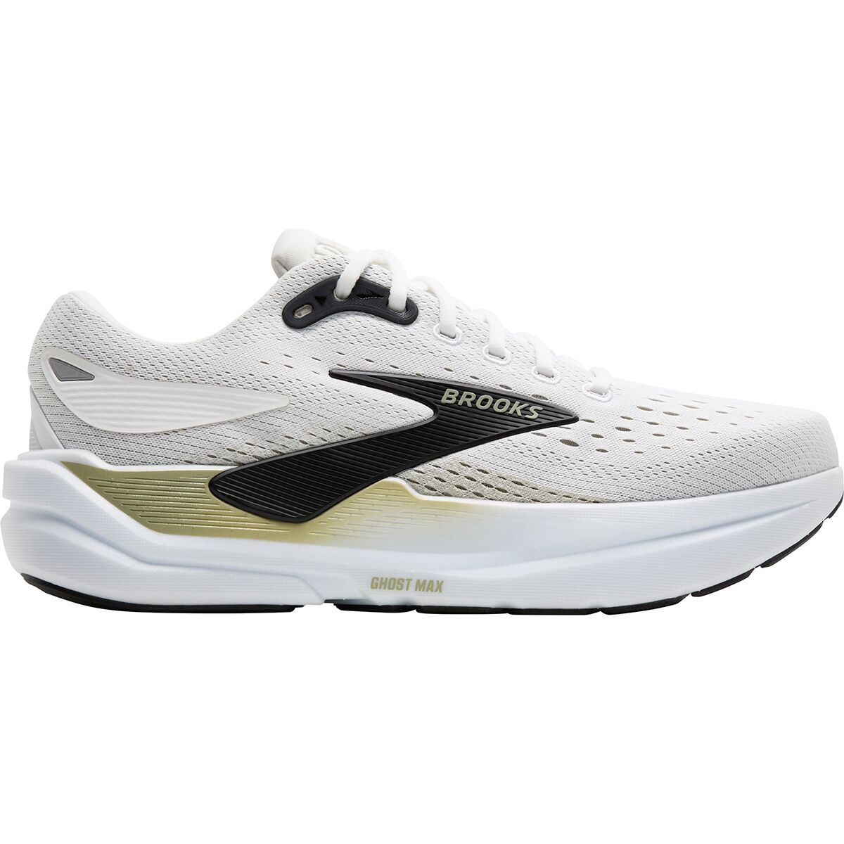 Image of Brooks Ghost Max 3 Running Shoe - Men's Bright White/Tea/Black, 11.5