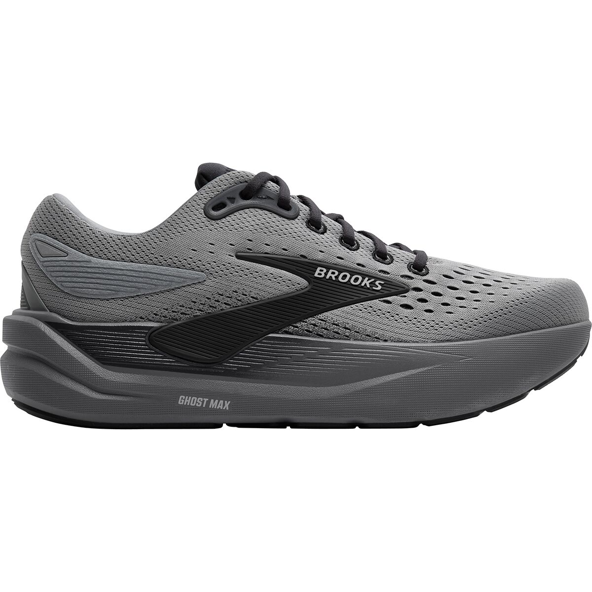 Image of Brooks Ghost Max 3 Running Shoe - Men's Primer Grey/Ebony, 11.0