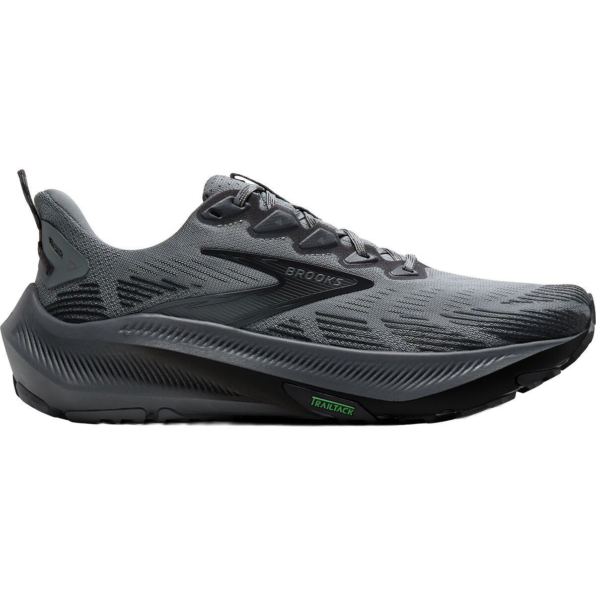 Image of Brooks Ghost Trail Running Shoe - Men's Gray/Gray/Blackened Pearl, 9.5