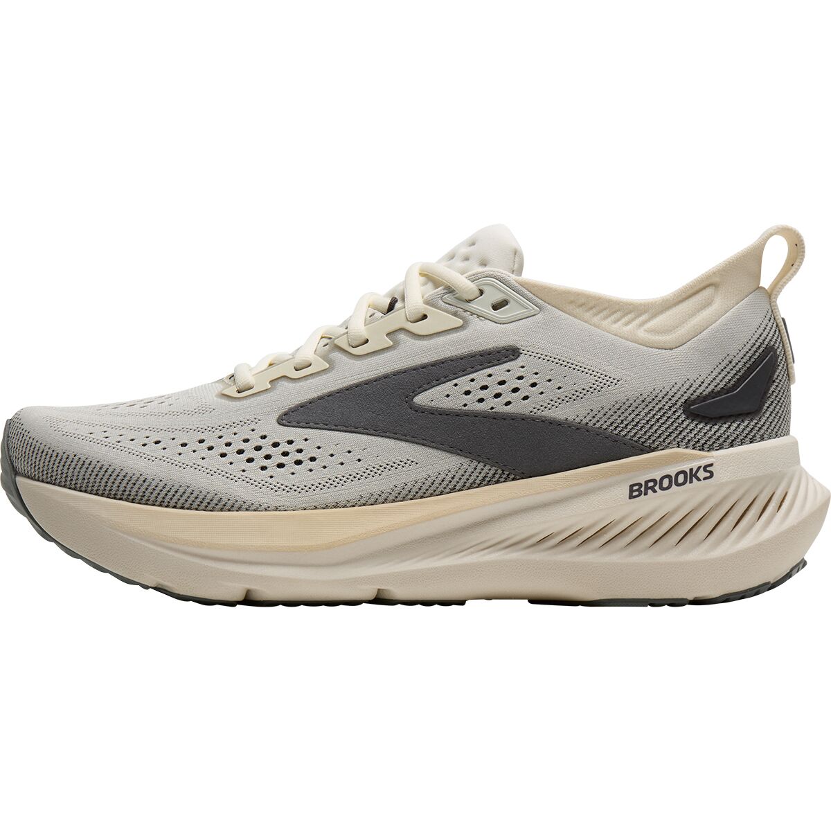 Image of Brooks Glycerin 23 Running Shoe - Men's Coconut/Bleached Sand/Grey, 9.0