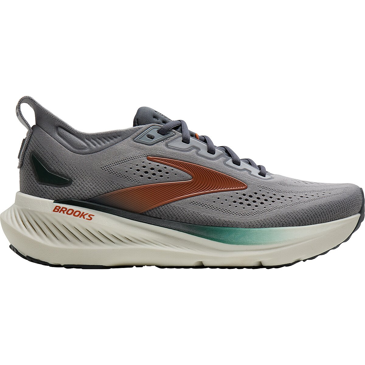 Image of Brooks Glycerin 23 Running Shoe - Men's Weathervane/Bombay Brown/Clear, 10.0