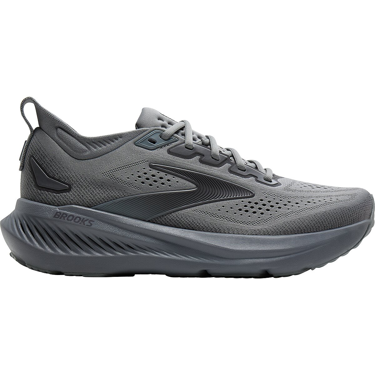 Image of Brooks Glycerin 23 Wide Running Shoe - Men's Grey/Blackened Pearl/Black, 13.0