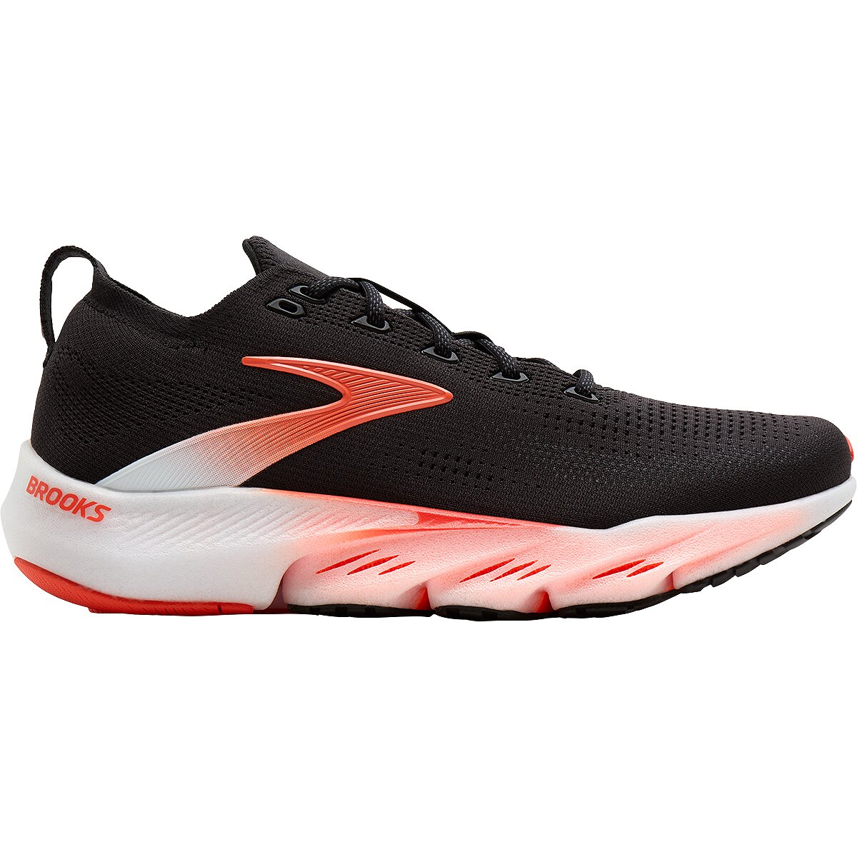 Image of Brooks Glycerin Flex Running Shoe - Men's Black/Orange, 9.5