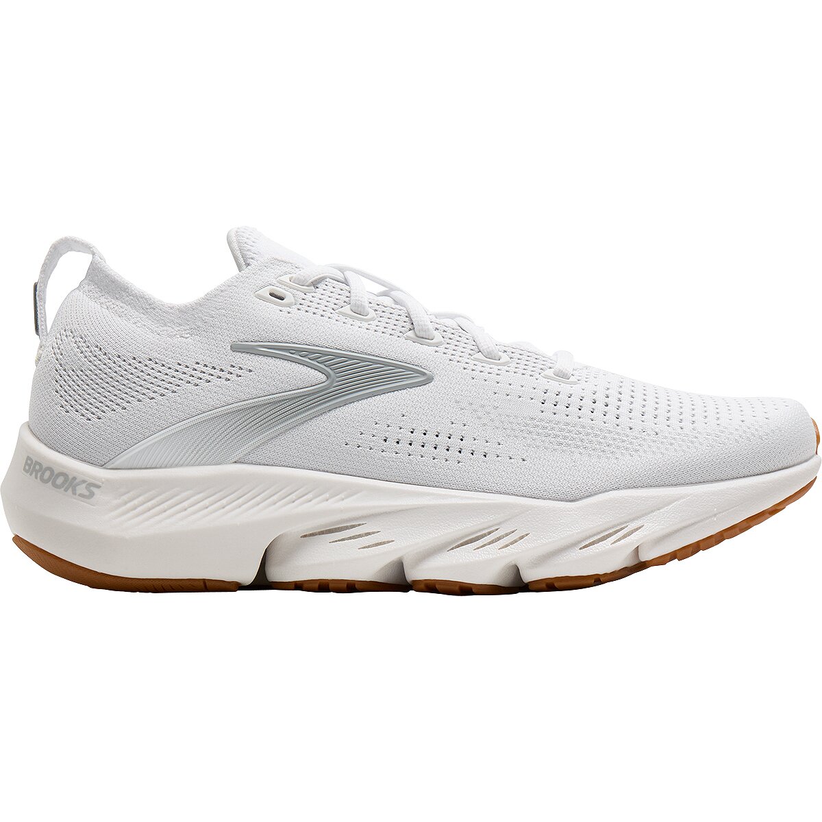 Image of Brooks Glycerin Flex Running Shoe - Women's White/Black/Gum, 9.5