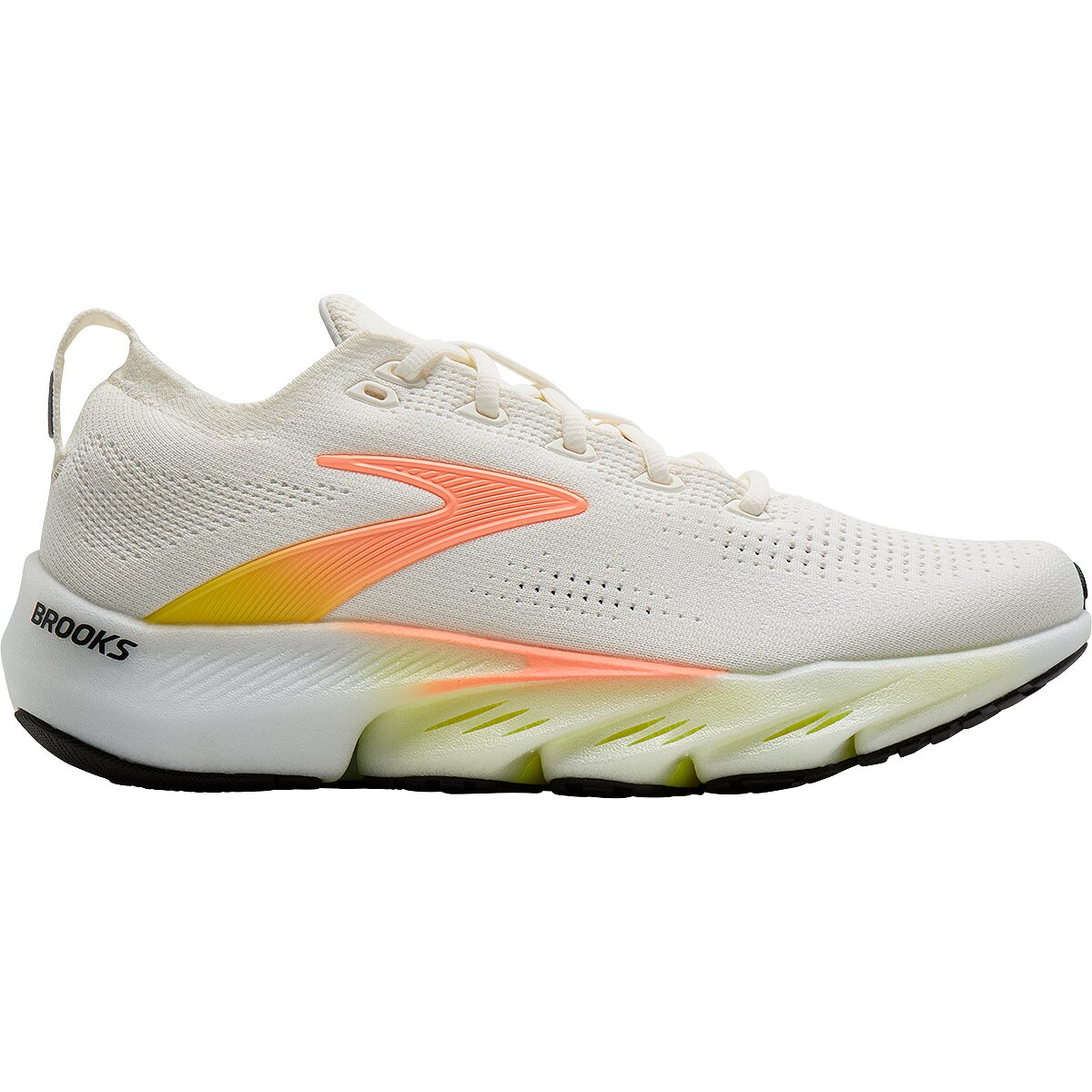 Image of Brooks Glycerin Flex Running Shoe - Women's White/Peach/Nightlife, 9.5