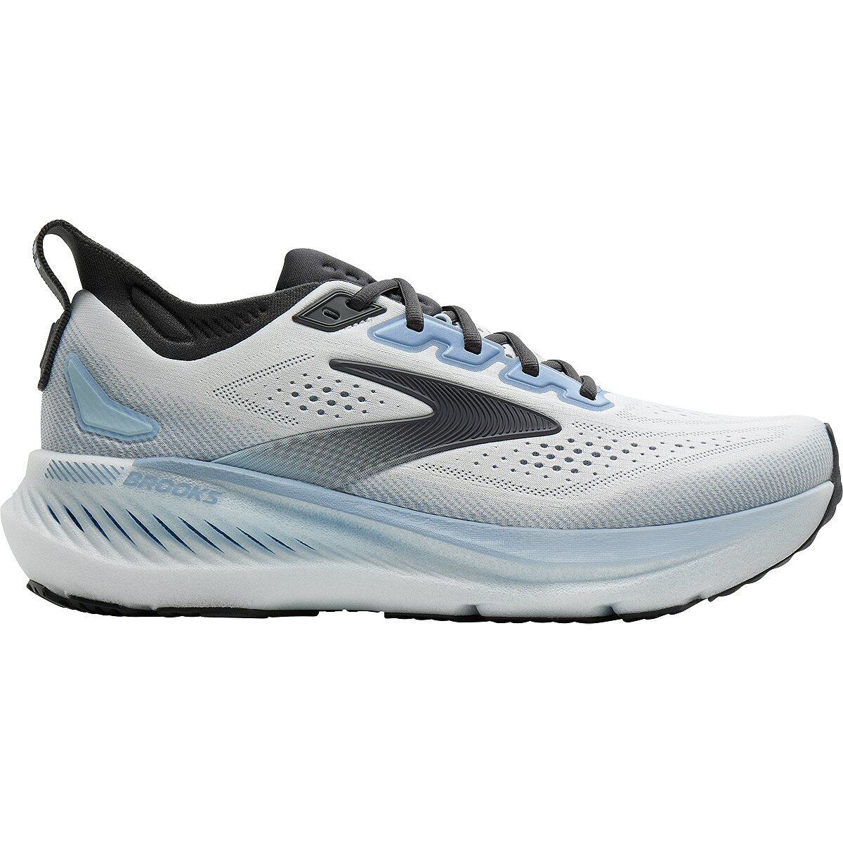 Image of Brooks Glycerin GTS 23 Running Shoe - Men's White/Rain/Baltic Sea, 12.0