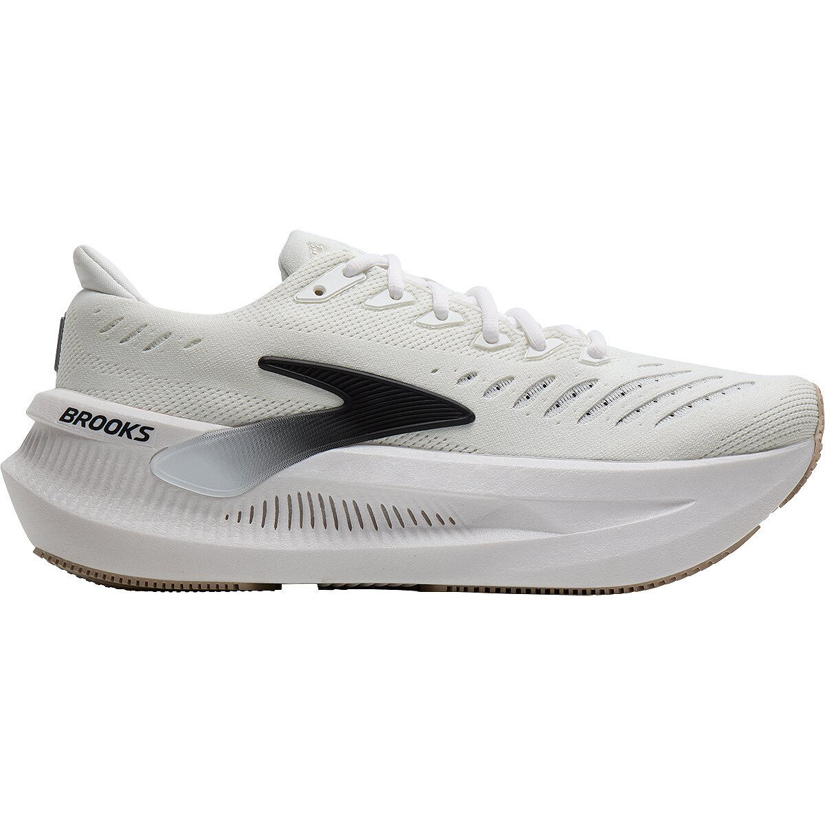Image of Brooks Glycerin Max 2 Running Shoe - Men's White/Black/Chateau Gray, 9.0