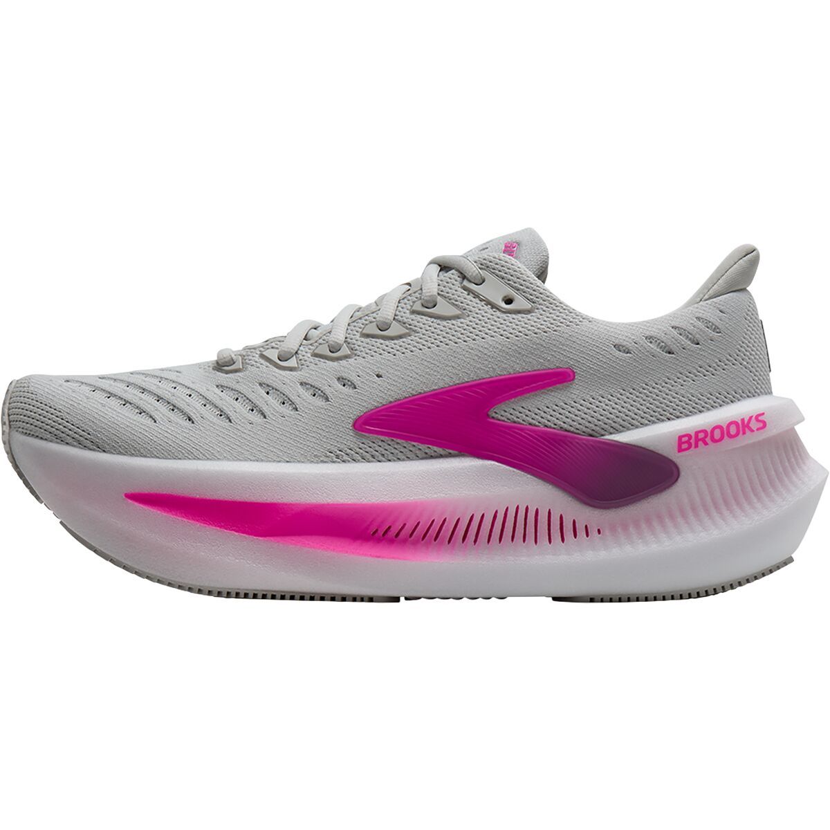 Image of Brooks Glycerin Max 2 Running Shoe - Women's Oyster/Argyle/Cyber Pink, 6.5