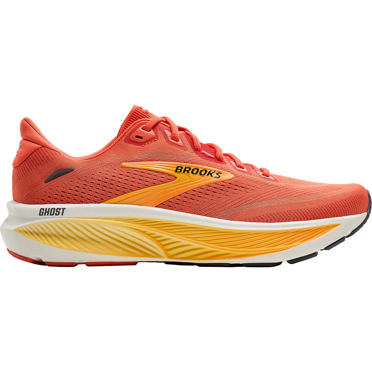 Image of Brooks Ghost 18 Running Shoe - Men's Tigerlily/Orange/Pearl, 10.0