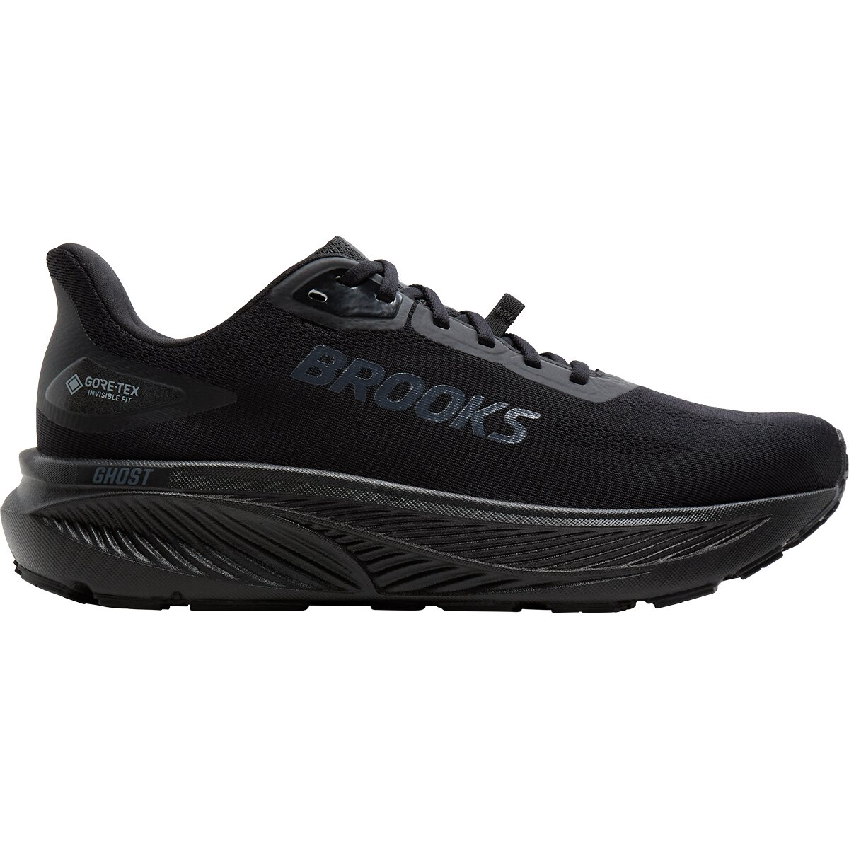 Image of Brooks Ghost 18 GTX Running Shoe - Women's Black/Black/Ebony, 6.5