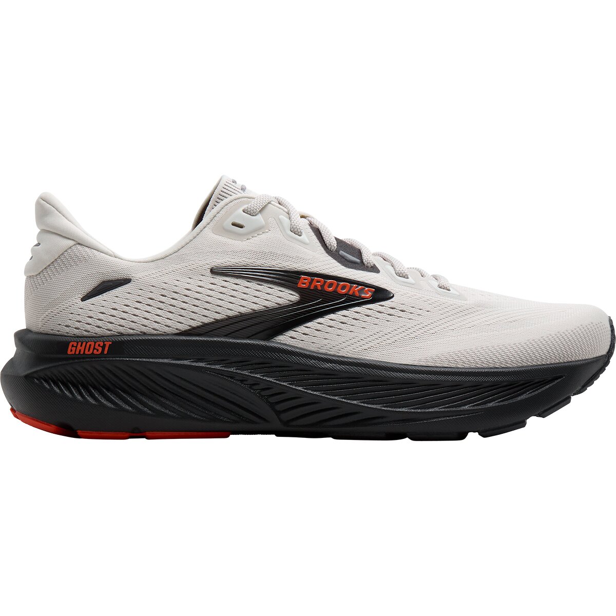 Image of Brooks Ghost 18 Wide Running Shoe - Men's Coconut/Pearl/Tigerlily, 12.0