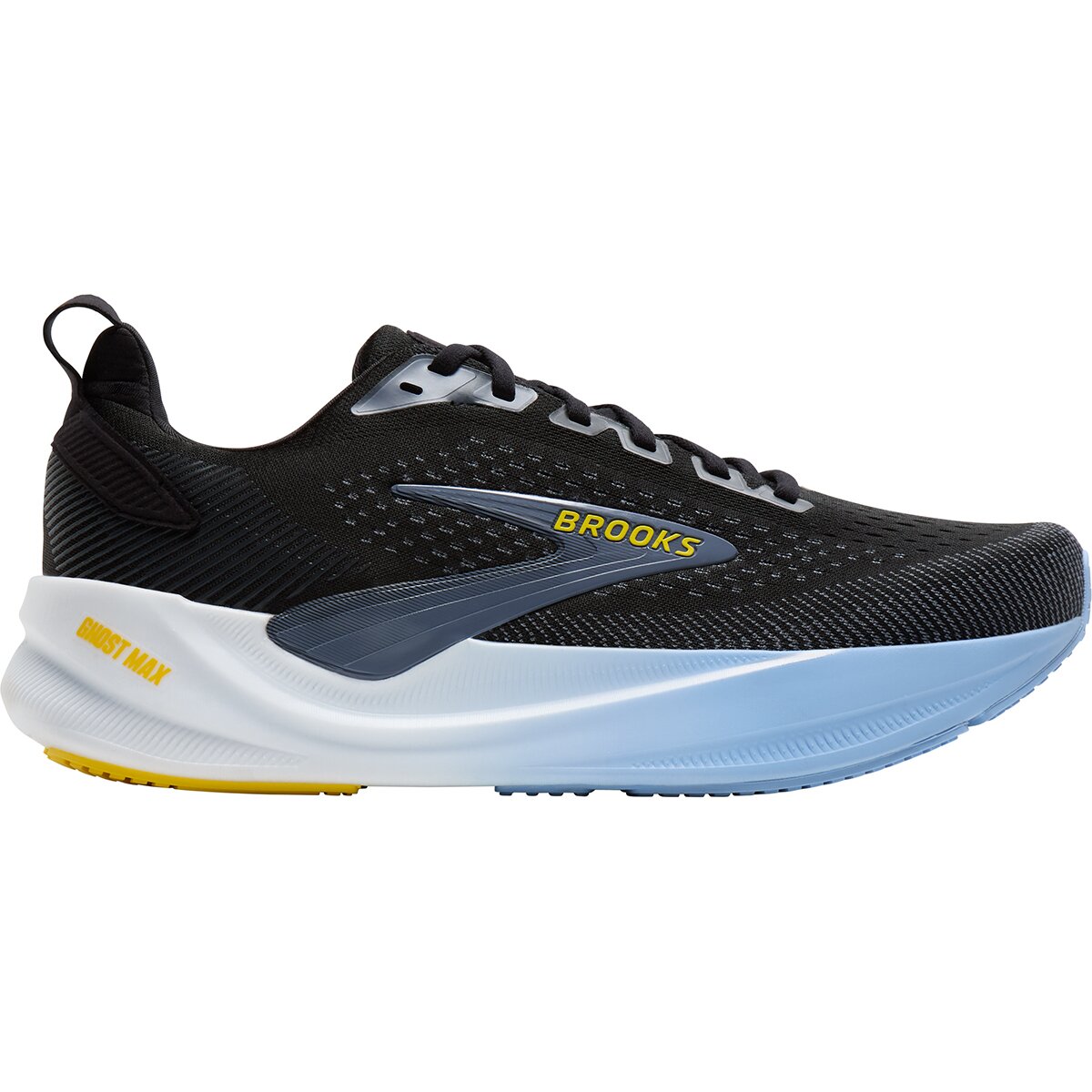 Image of Brooks Ghost Max 4 Running Shoe - Men's Black/Folkstone/Open Air, 8.5