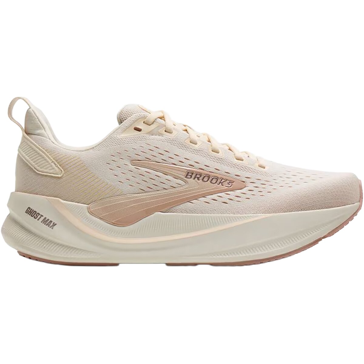 Image of Brooks Ghost Max 4 Running Shoe - Women's Arctic Wolf/Rose/Coconut, 8.0