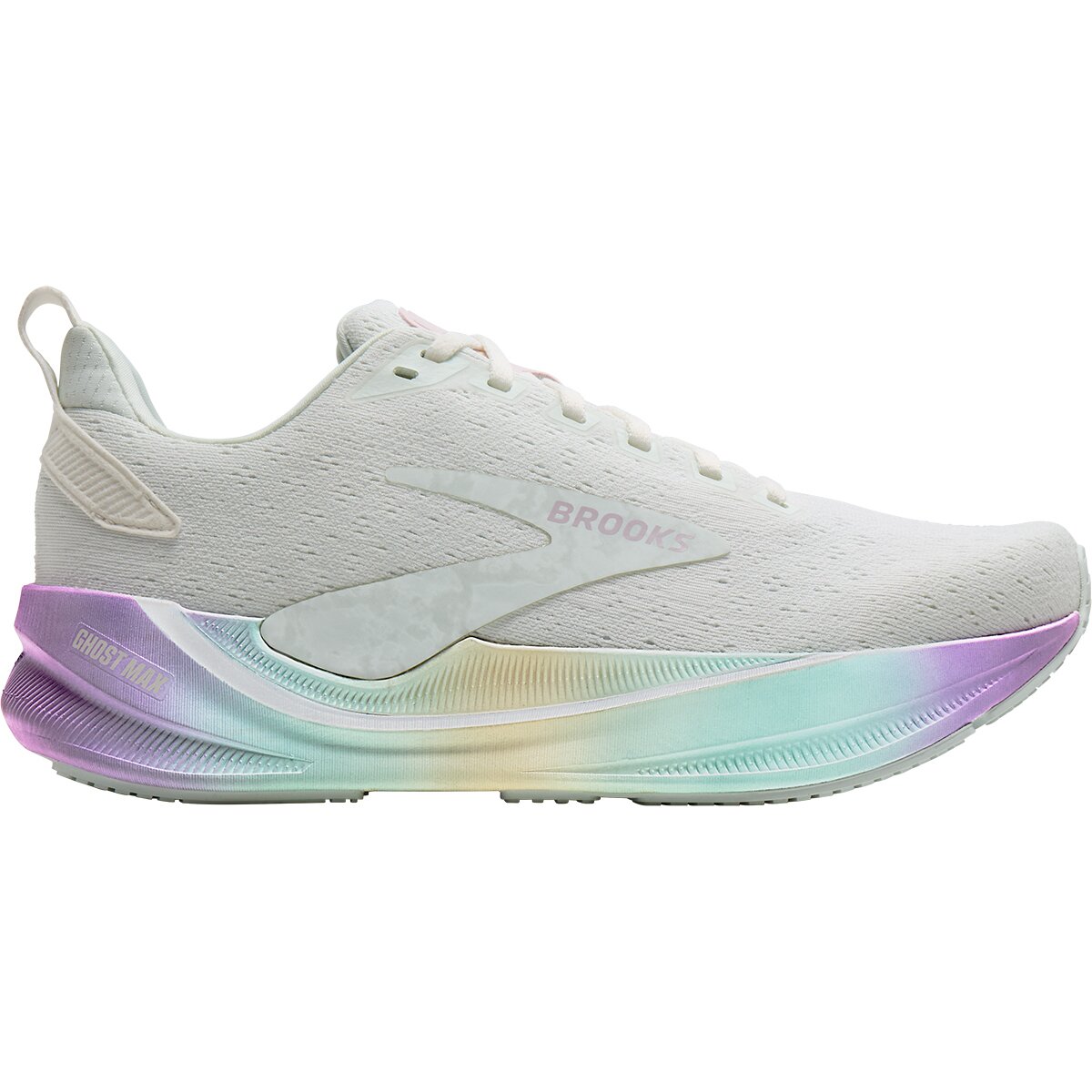 Image of Brooks Ghost Max 4 Running Shoe - Women's Ice/White/Snow, 8.5