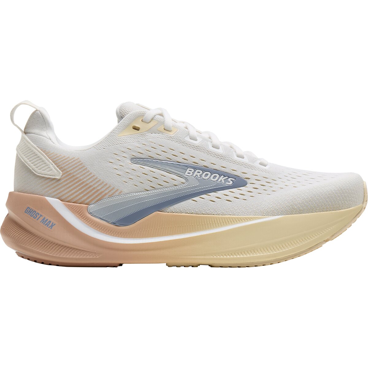 Image of Brooks Ghost Max 4 Running Shoe - Women's White/Rose/Rutabaga, 8.5