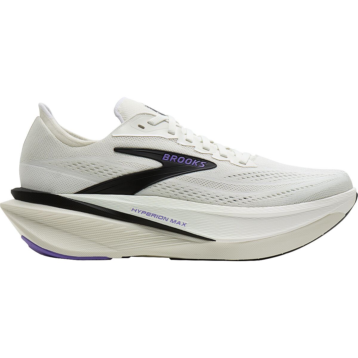 Image of Brooks Hyperion Max 4 Running Shoe - Men's Grey/Black/Purple Hebe, 10.5