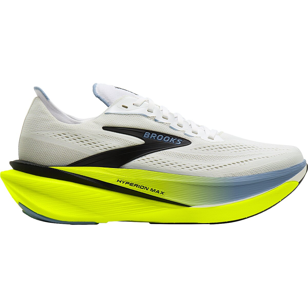 Image of Brooks Hyperion Max 4 Running Shoe - Men's White/Blue/Nightlife, 11.5