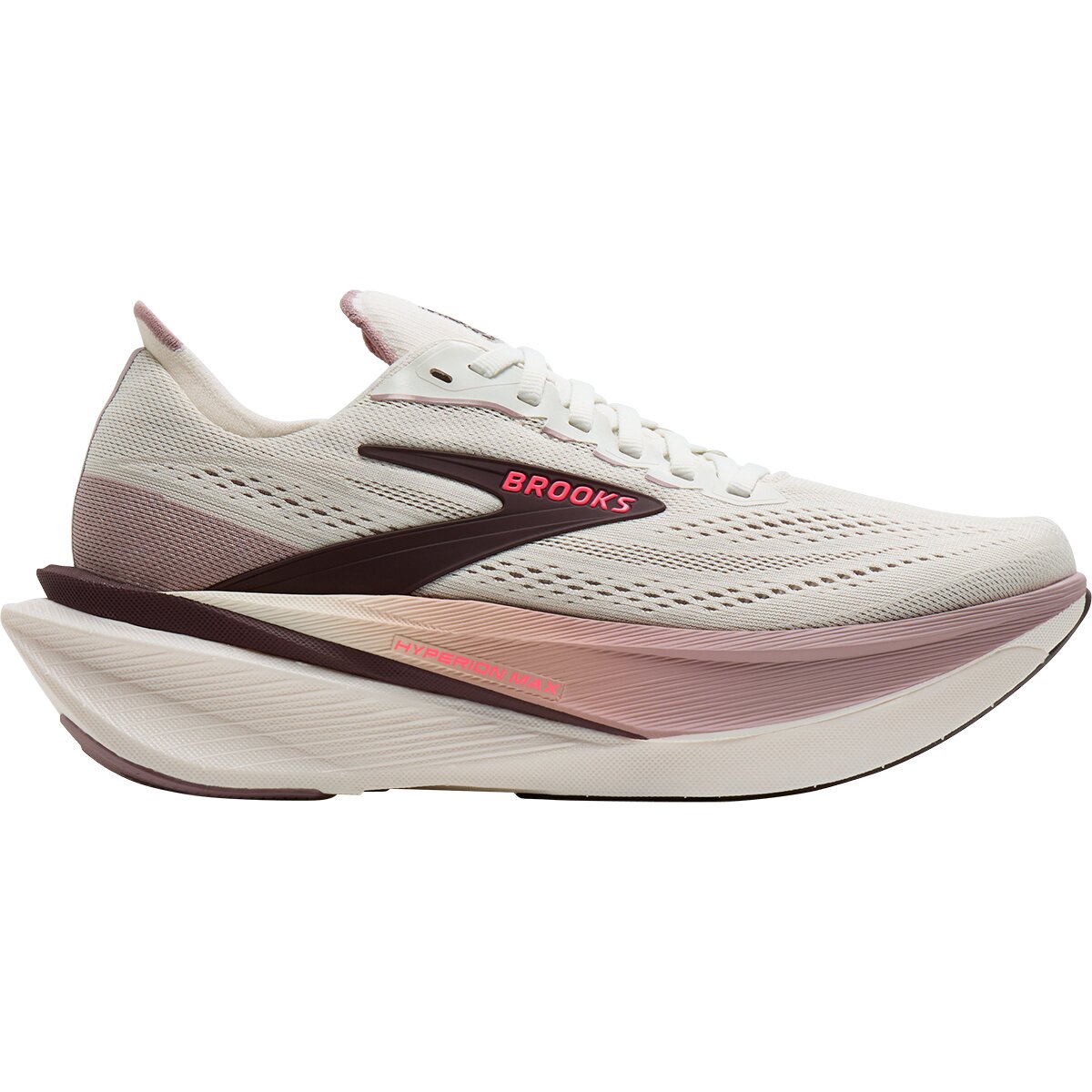 Brooks Brooks Hyperion Max 4 Running Shoe - Women's Coconut/Raisin/Pink, 9.5