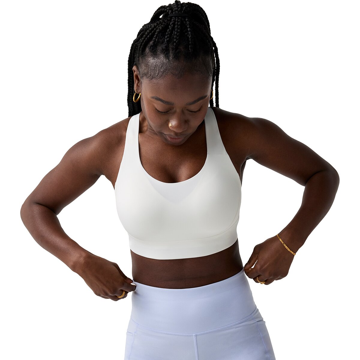 Image of Brooks Limitless Racerback Bra - Women's White, 40C
