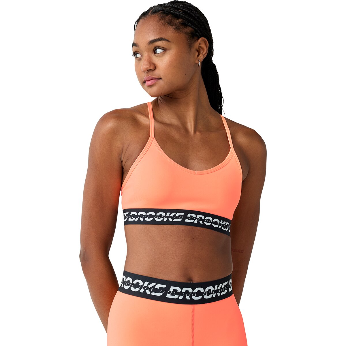 Image of Brooks PR Elite Bra - Women's Cyber Peach/Black, XXL