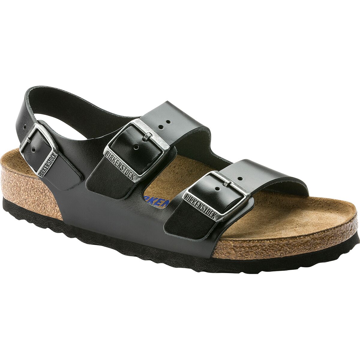 Birkenstock Milano Soft Footbed Sandal, Black - 44EU (US Women 13- 13.5, Men 11 - 11.5) Medium
