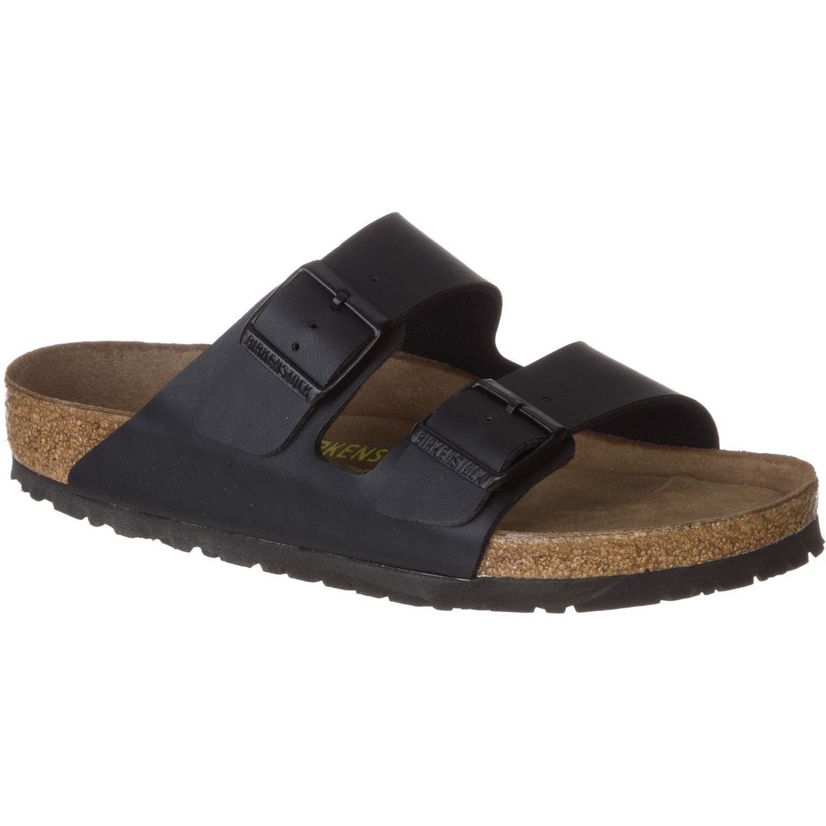 Image of Birkenstock Arizona Soft Footbed Sandal - Women's Black Birko-flor, 36.0
