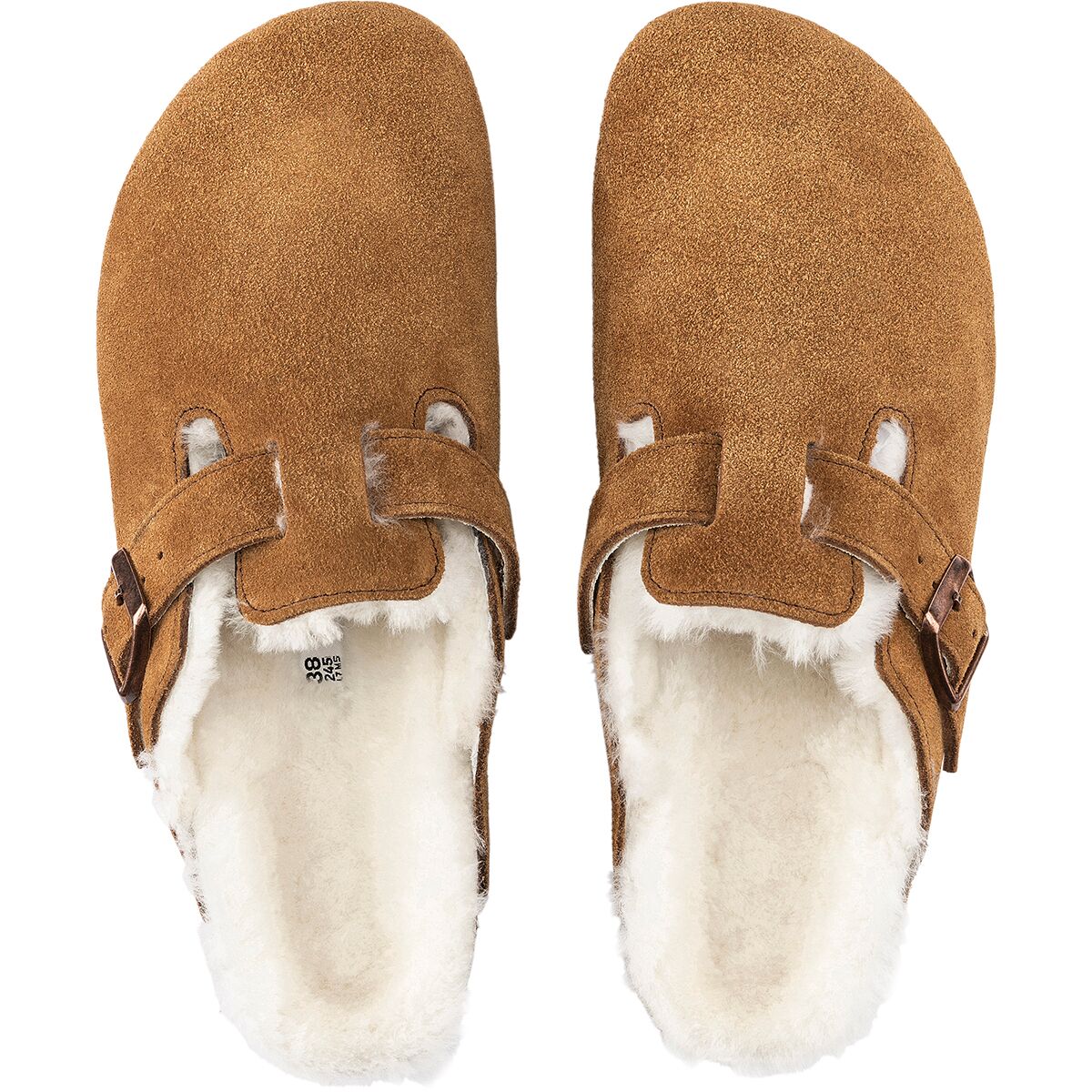 Birkenstock Men's Boston Shearling Mink Suede