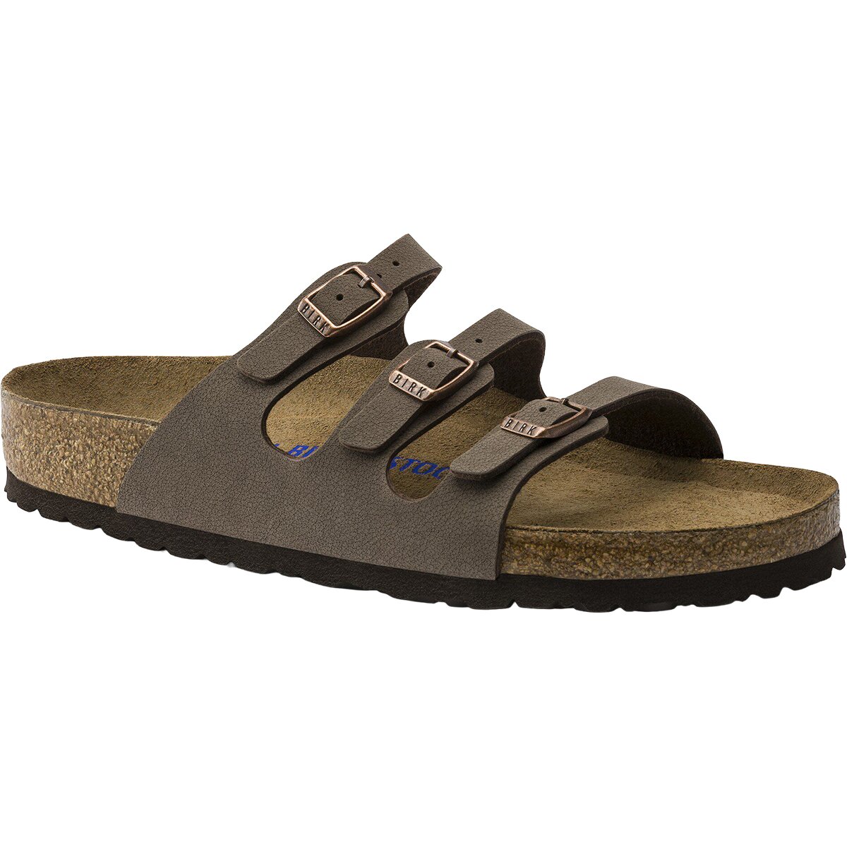 Image of Birkenstock Florida Soft Footbed Sandal - Women's Mocha Birkibuc, 41.0
