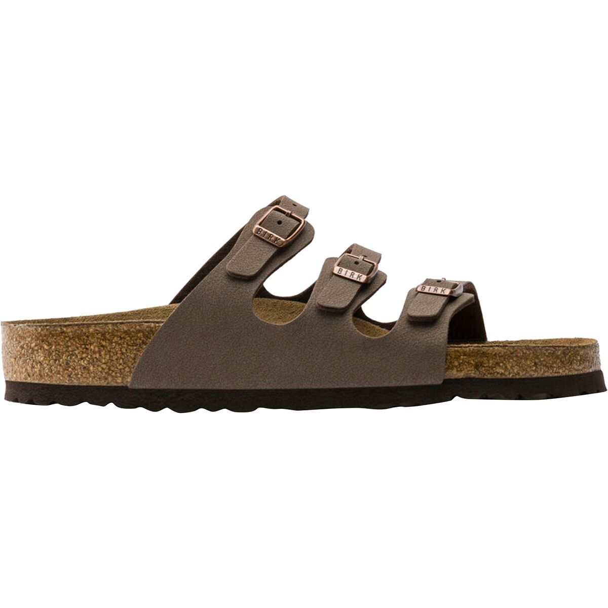 Image of Birkenstock Florida Soft Footbed Sandal - Women's Mocha Birkibuc, 40.0