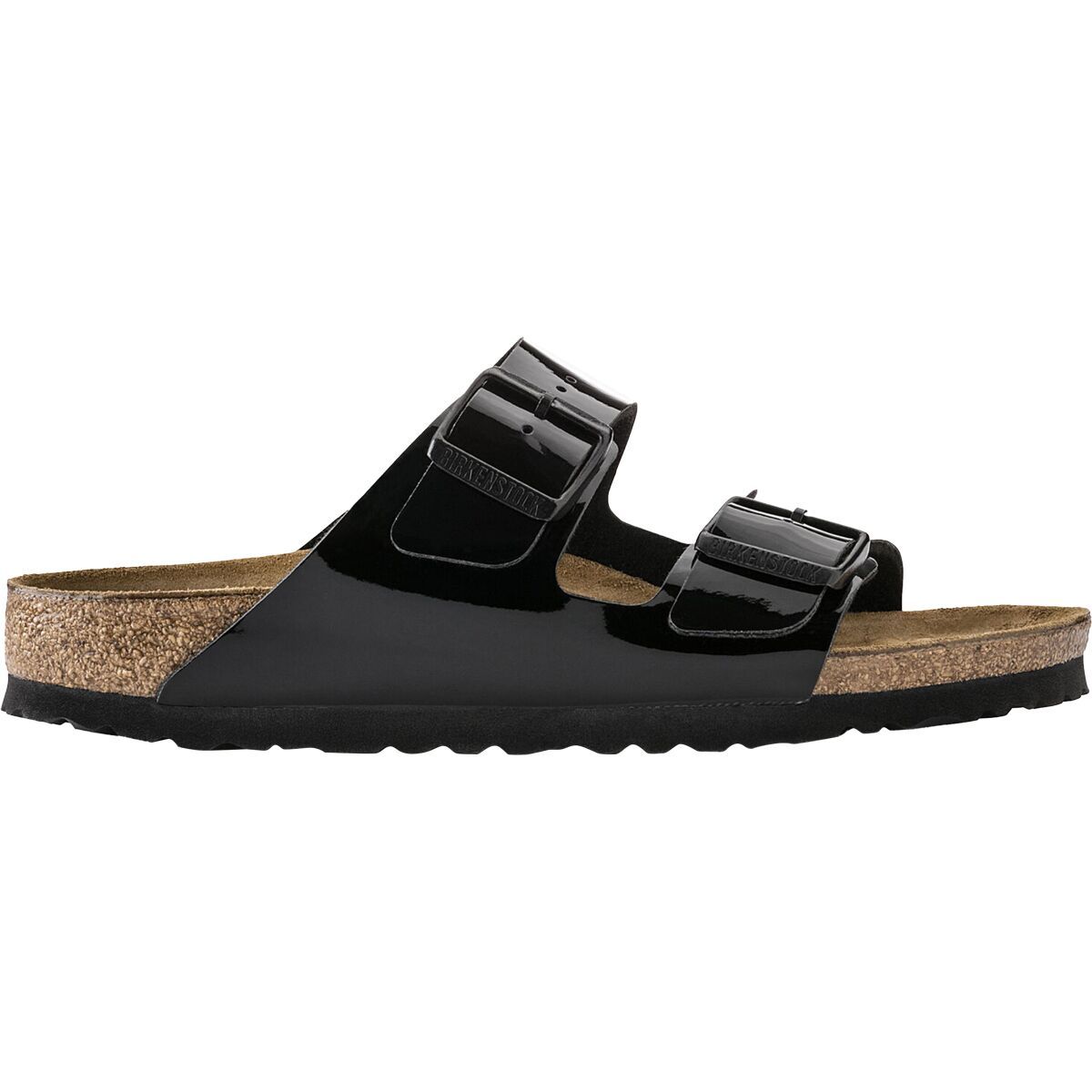 Image of Birkenstock Arizona Narrow Sandal - Women's Patent Black Birko-Flor, 41.0