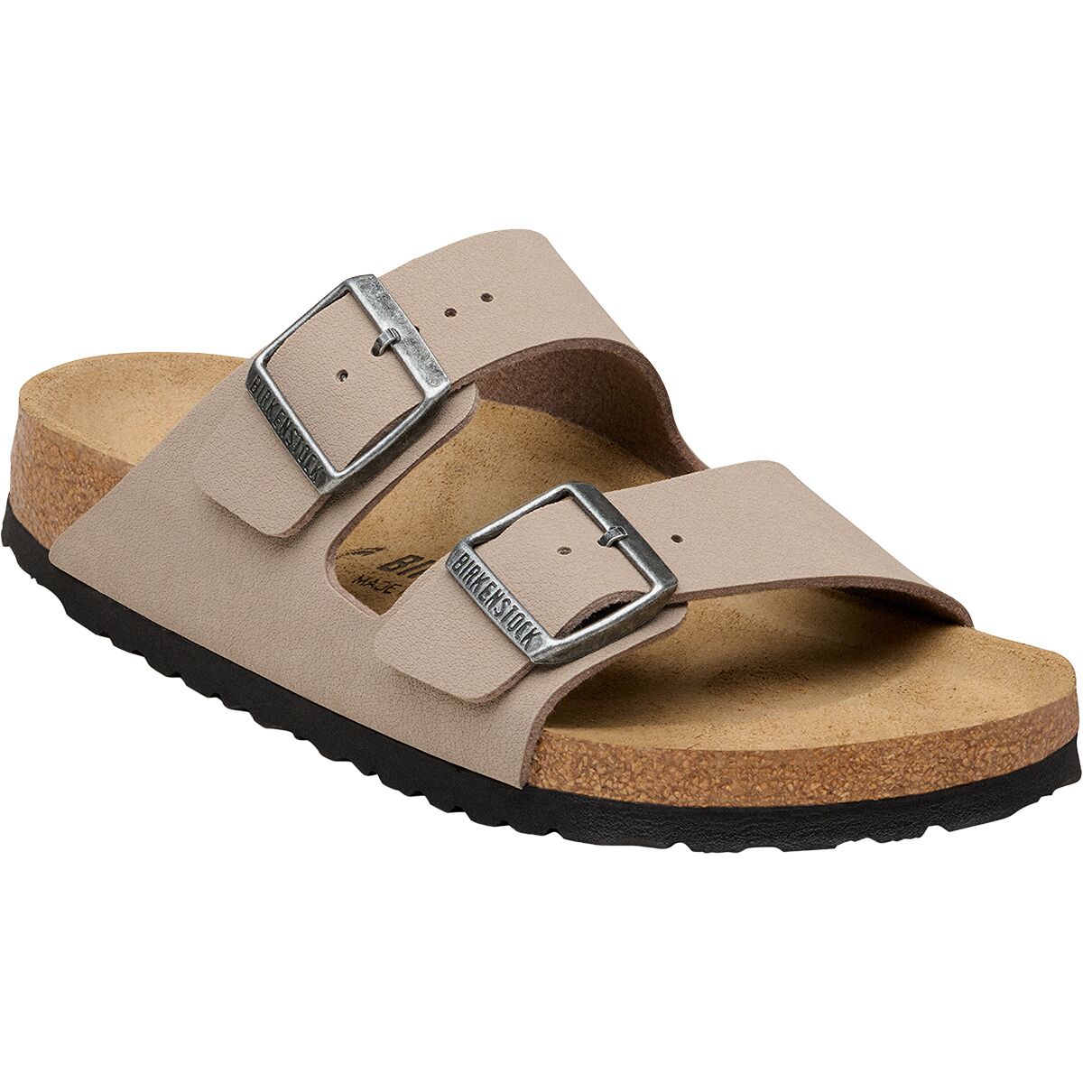 Image of Birkenstock Arizona Sandal - Men's Gray Taupe Birkibuc, 45.0