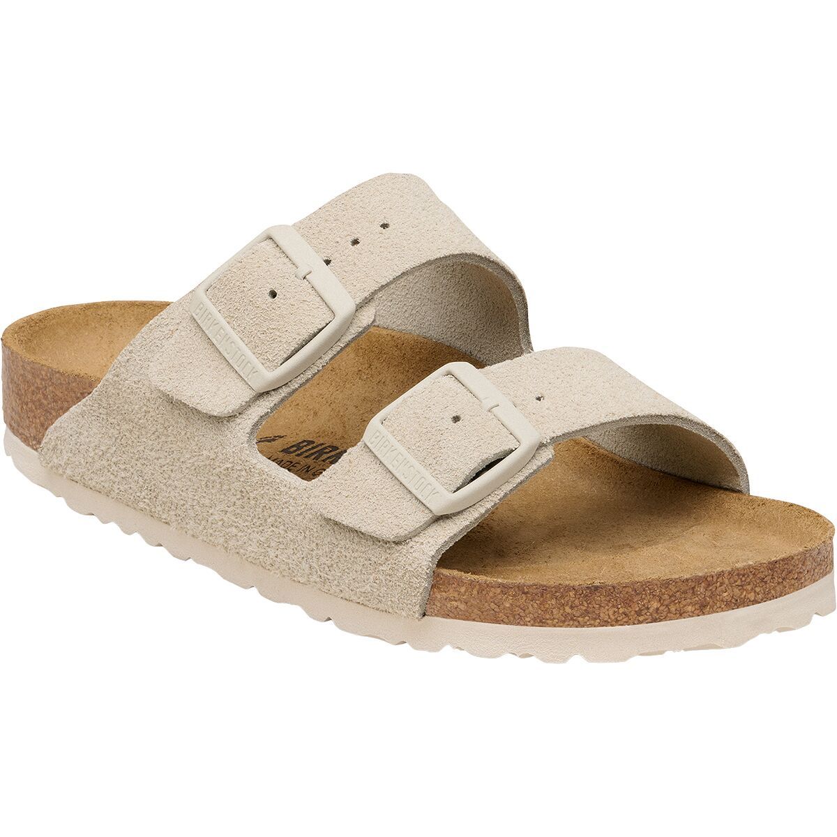 Image of Birkenstock Arizona Suede Narrow Sandal - Women's Oyster Suede, 39.0