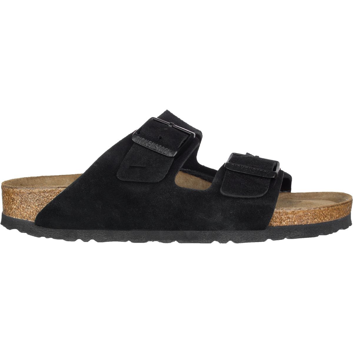 Image of Birkenstock Arizona Soft Footbed Suede Narrow Sandal - Women's Black Suede, 38.0