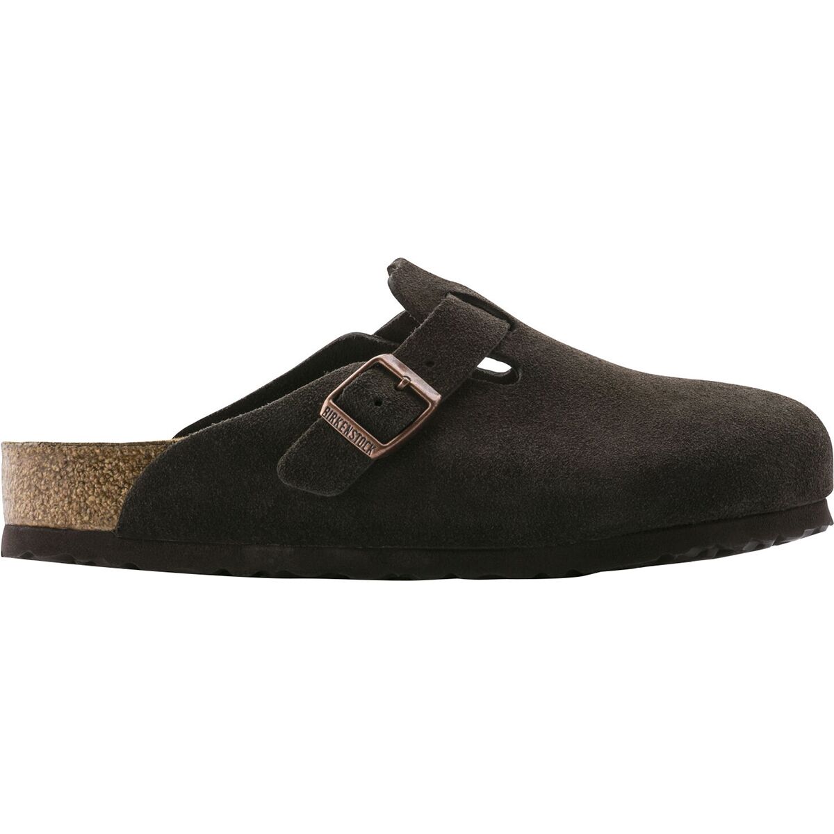 Image of Birkenstock Boston Soft Footbed Suede Clog - Women's Mocha Suede, 36.0