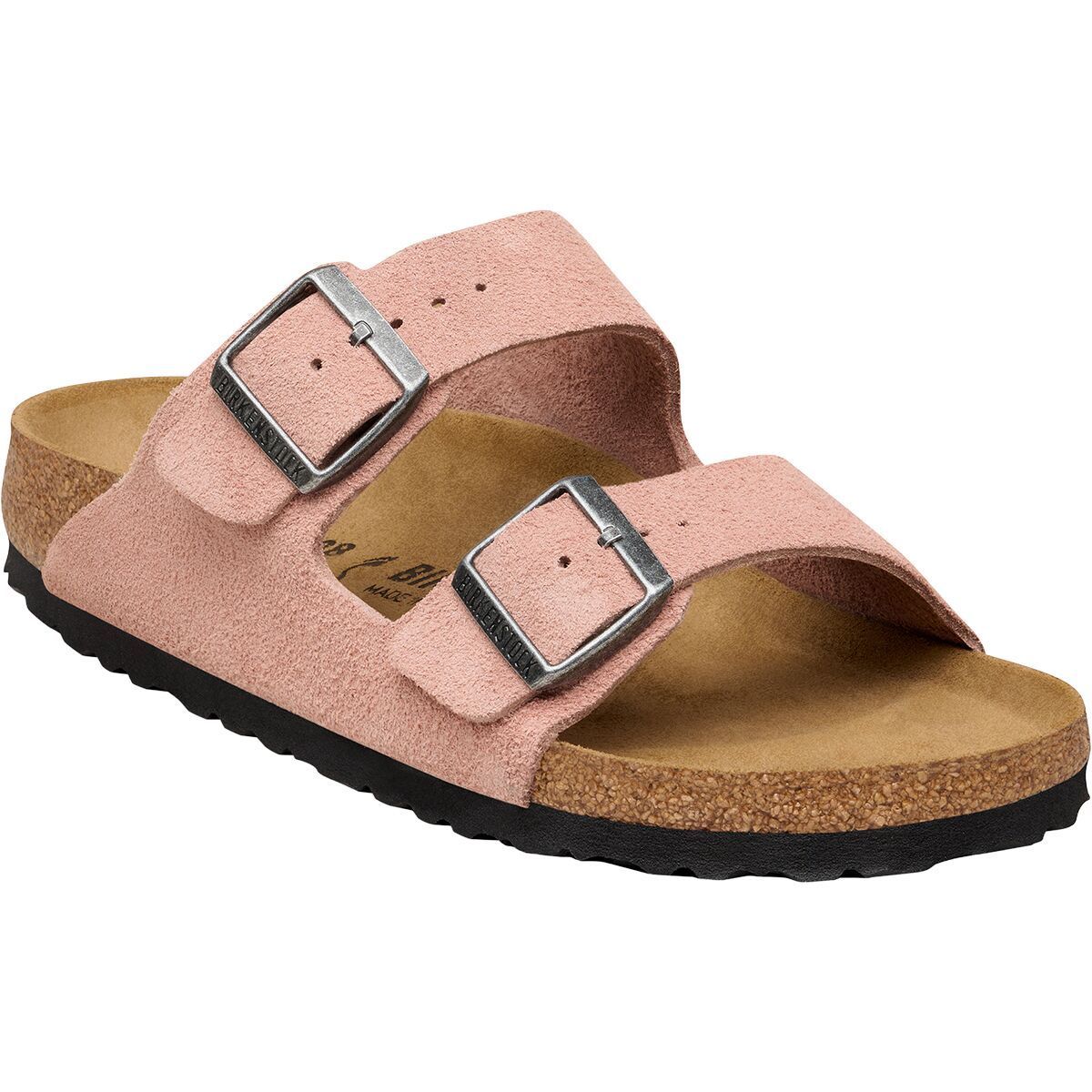 Image of Birkenstock Arizona Suede Sandal - Women's Pink Clay Suede, 40.0