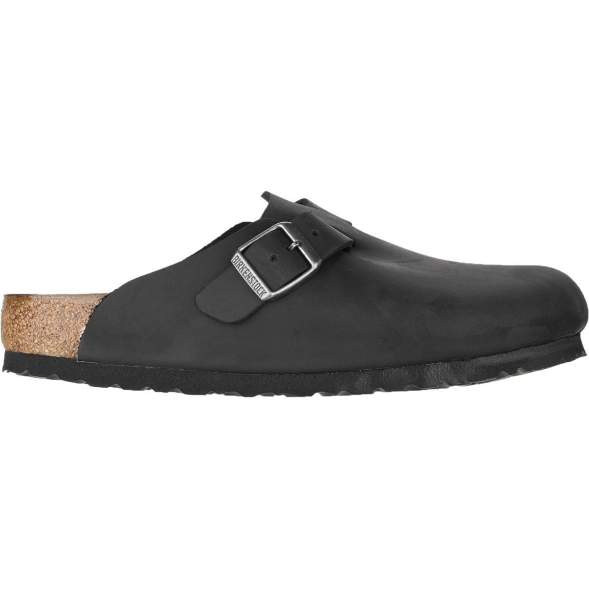 Image of Birkenstock Boston Leather Clog - Men's Black Oiled Leather, 42.0
