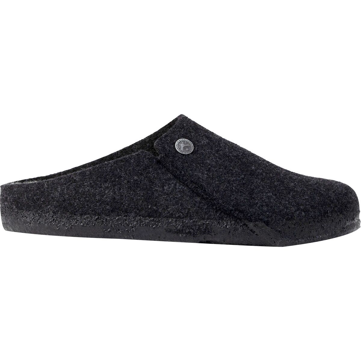 Image of Birkenstock Zermatt Shearling Lined Narrow Slipper - Women's Anthracite/Natural Wool, 40.0