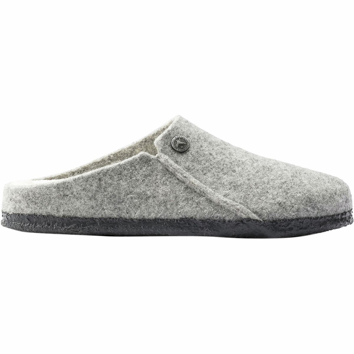 Image of Birkenstock Zermatt Shearling Lined Narrow Slipper - Women's Light Gray/Natural Wool, 36.0