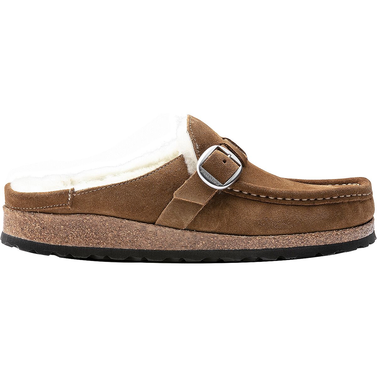 Image of Birkenstock Buckley Shearling Lined Narrow Shoe - Women's Tea/Natural Suede Shearling, 36.0