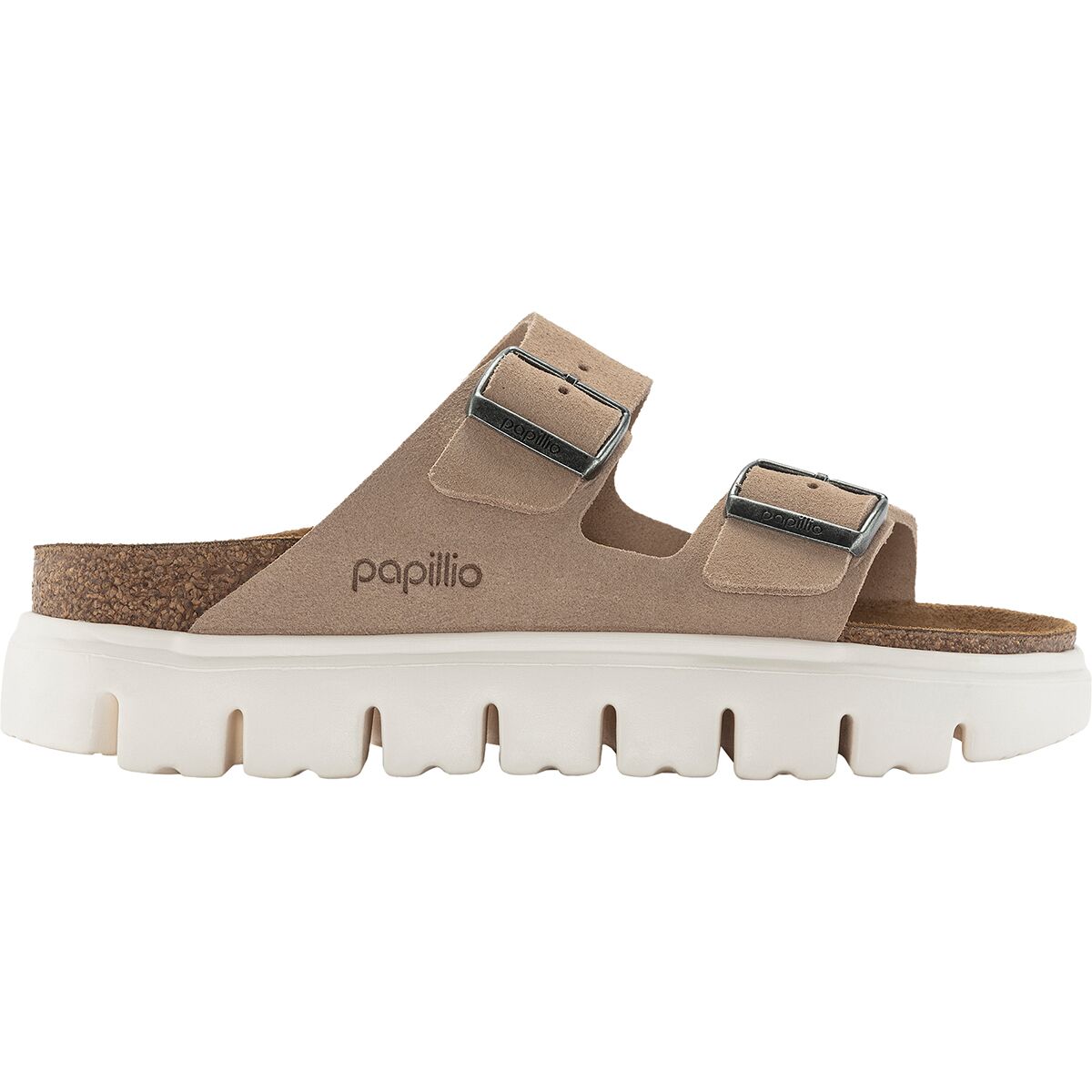 Image of Birkenstock Arizona Chunky Suede Narrow Sandal - Women's Suede/Warm Sand, 38.0