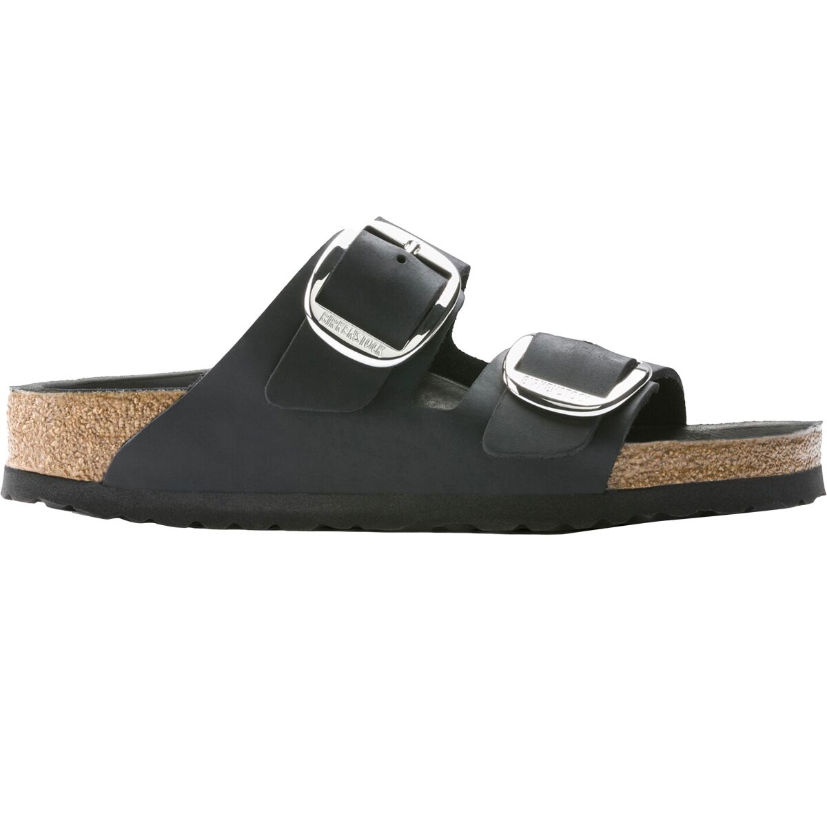 Image of Birkenstock Arizona Big Buckle Leather Sandal - Women's Black Leather, 36.0