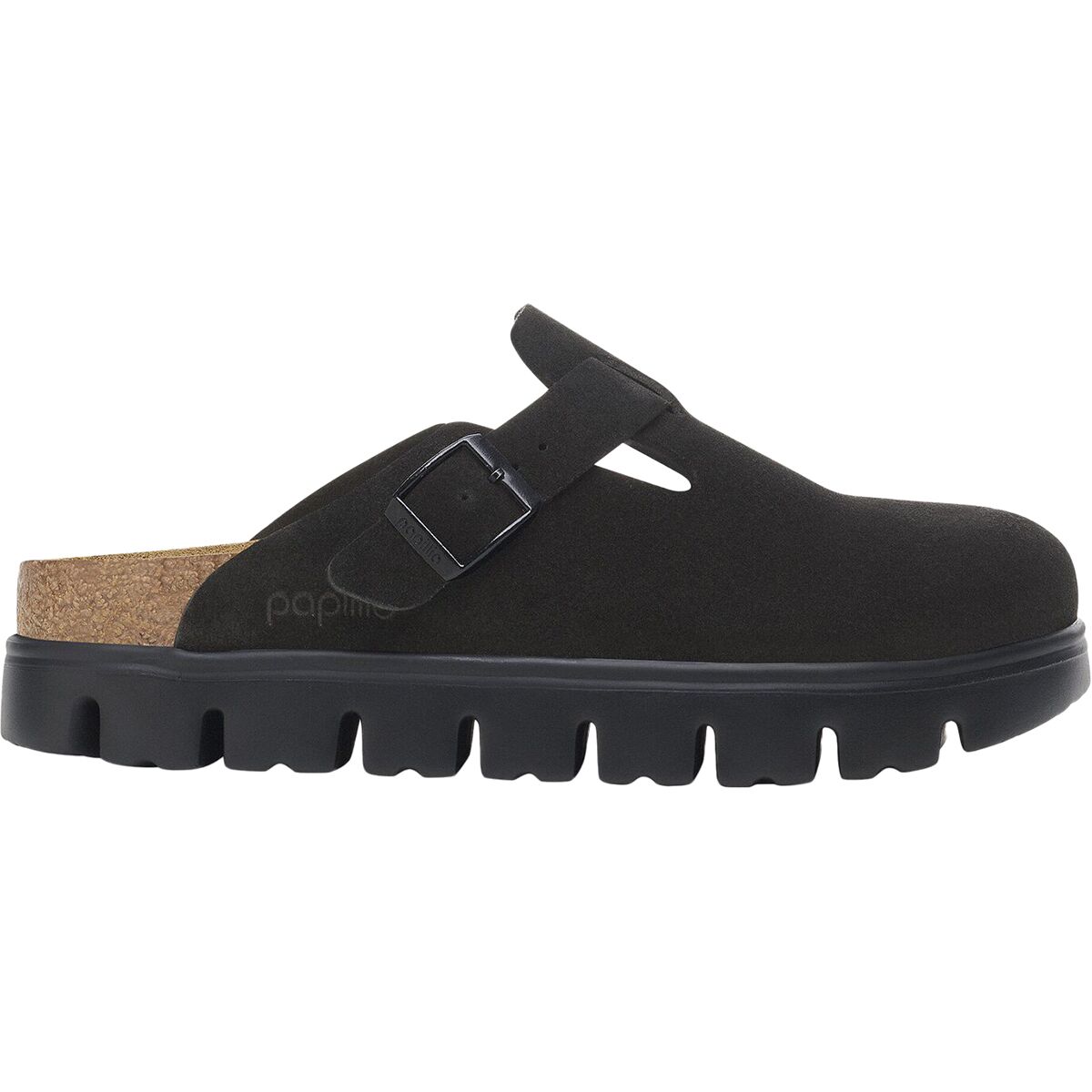 Image of Birkenstock Boston Chunky Narrow Clog - Women's Black Suede2, 37.0