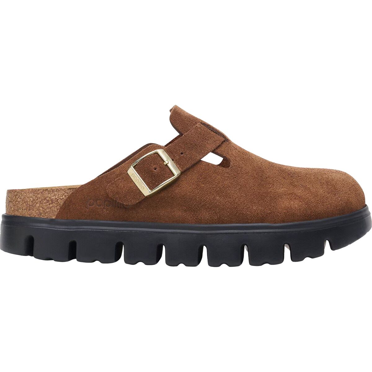 Image of Birkenstock Boston Chunky Narrow Clog - Women's Dark Tea Suede, 38.0