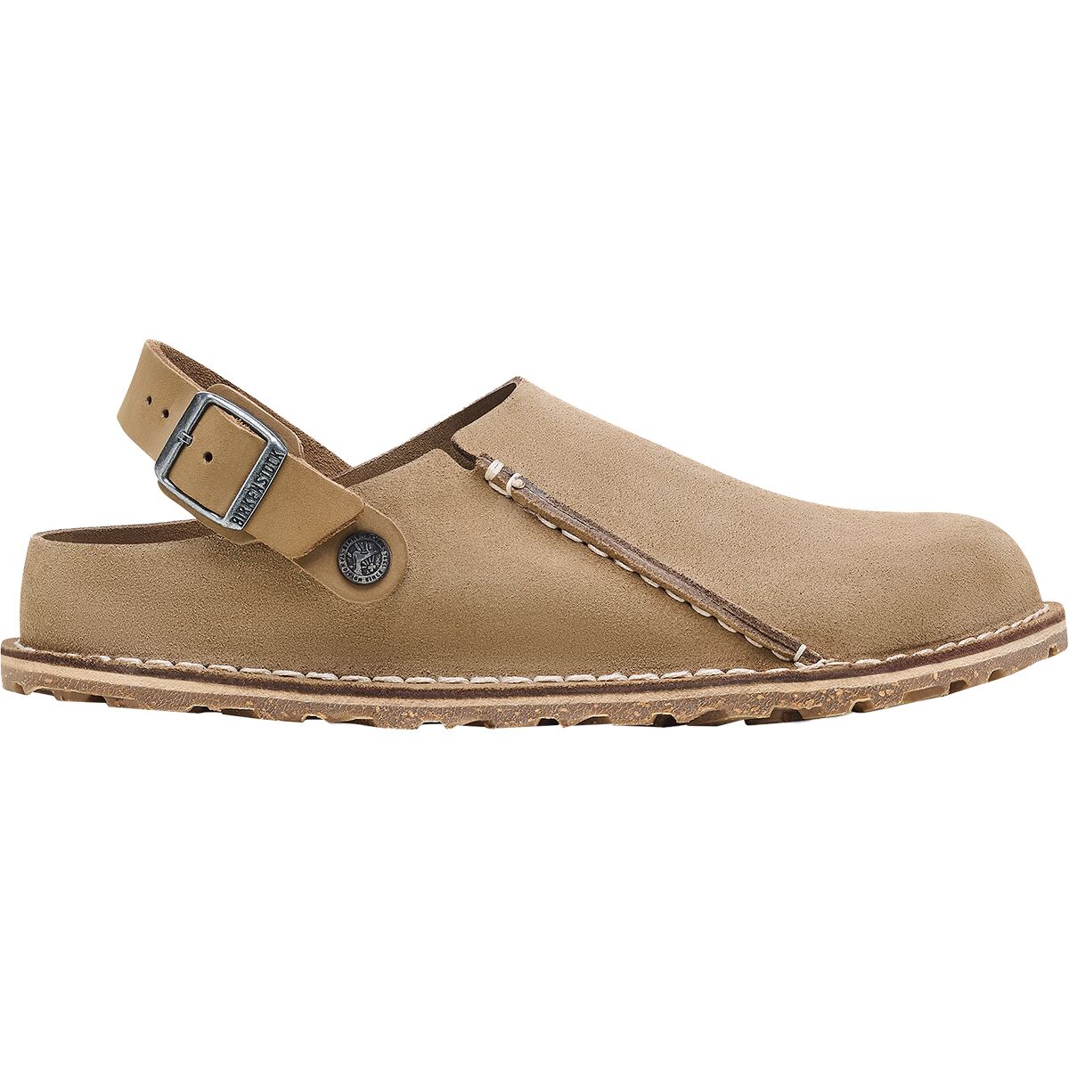 Image of Birkenstock Lutry Suede Clog - Men's Gray Taupe Suede, 42.0